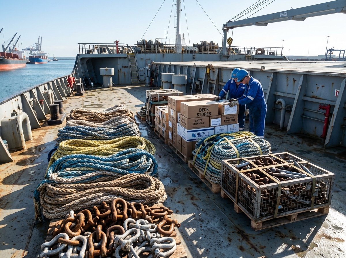 Ship provisions, cabin supplies, and galley stores